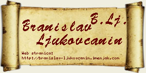Branislav Ljukovčanin vizit kartica